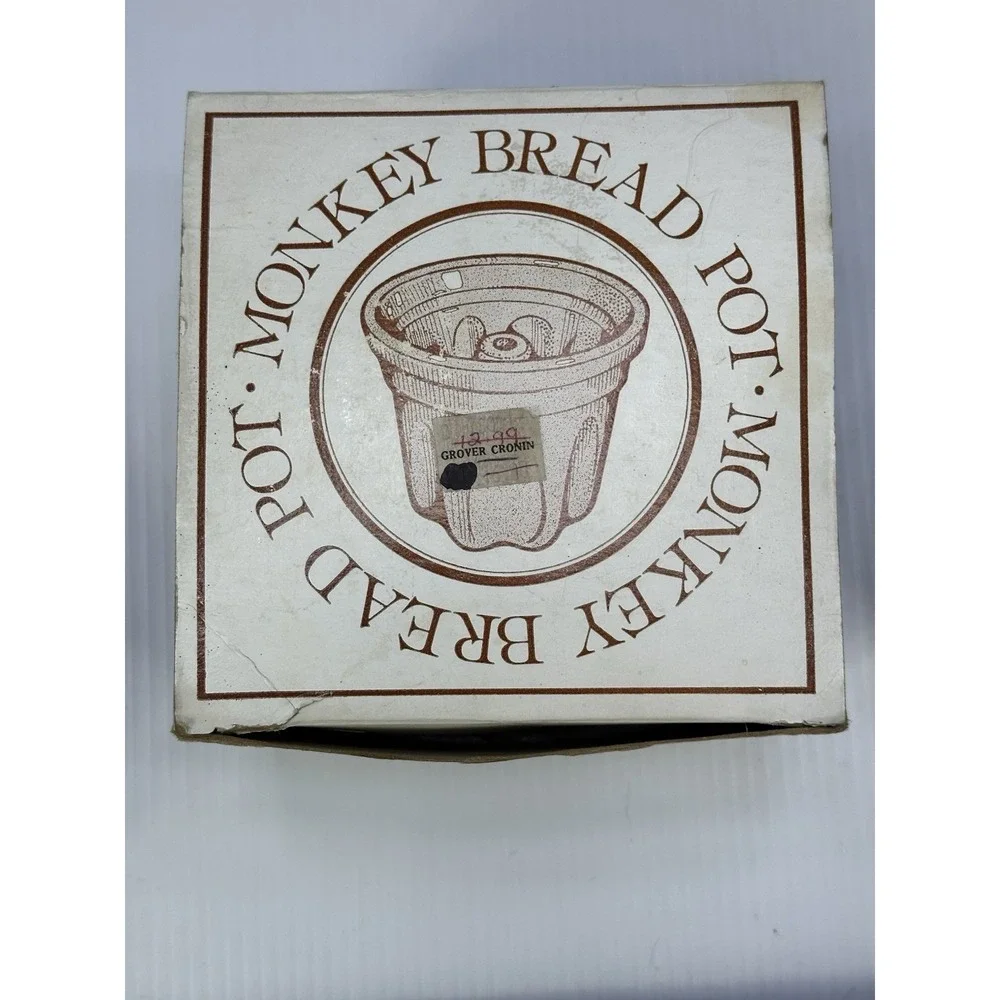 Vintage Boston Warehouse 1981 Monkey‎ Bread Pot Glazed Ceramic Grover Cronin NOS
